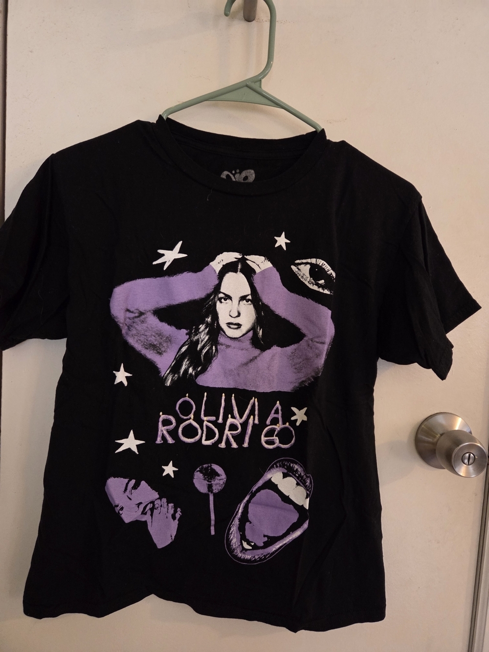 Black Tee with Purple Olivia Rodrigo Graphic